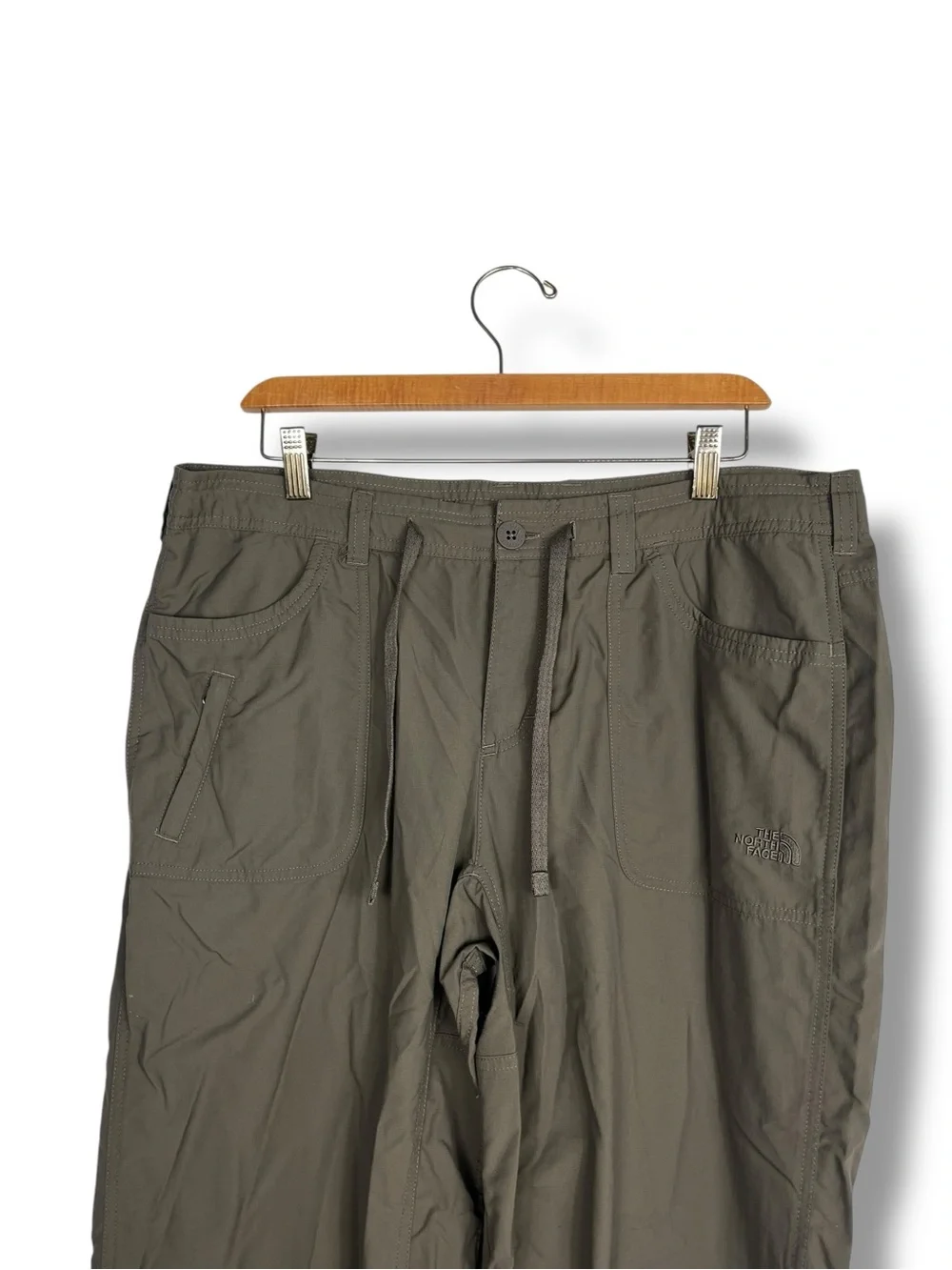 The North Face Pants Women Size 14 Convertible Khaki Hiking Gorpcore Nylon